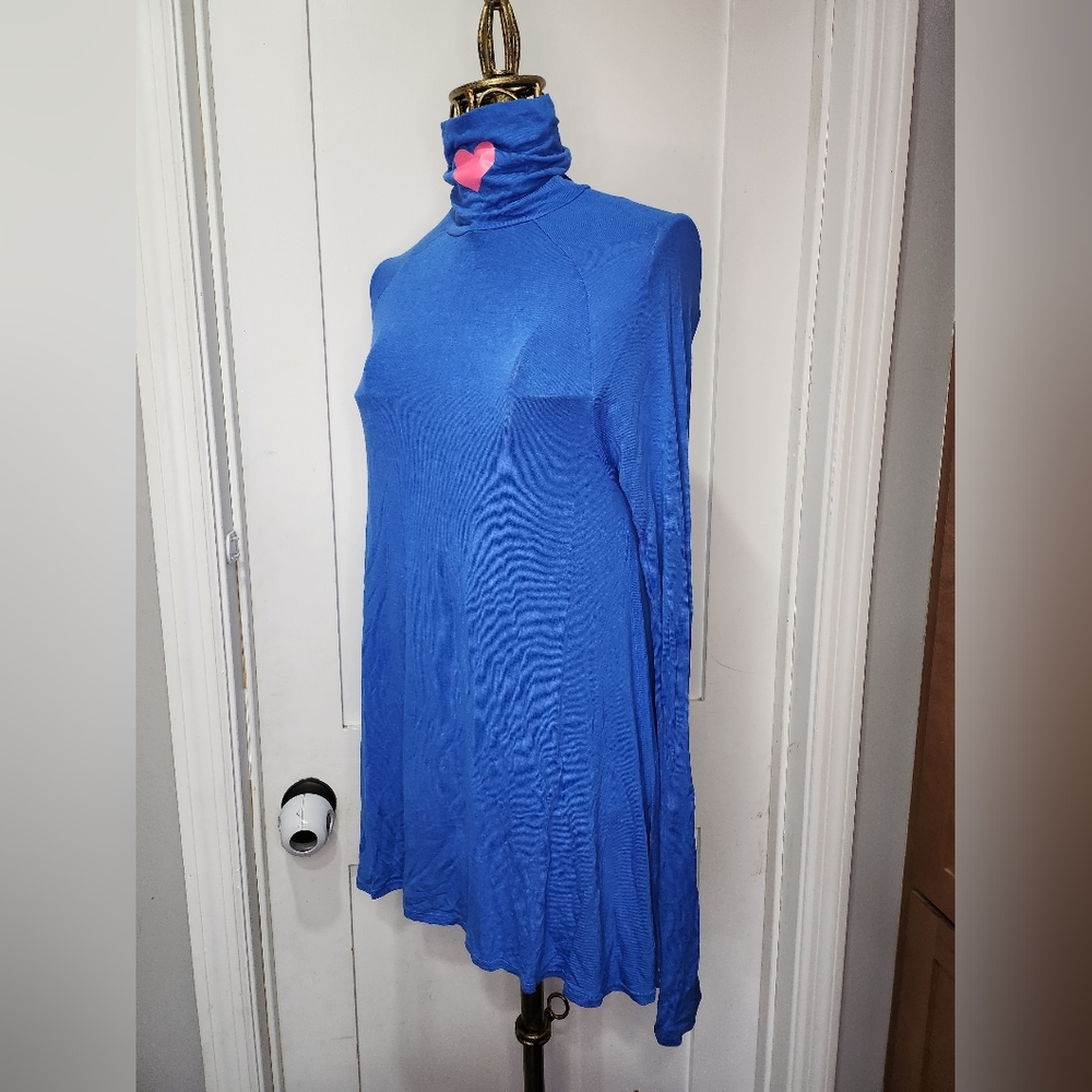 Little Heart Turtleneck Dress- Blue Jean (m) - Picture 4 of 6